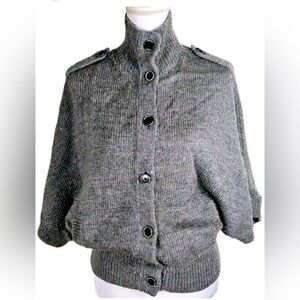 Banana Republic Alpaca Wool Blend Button Up Batwing Style Cardigan Warm Soft XS